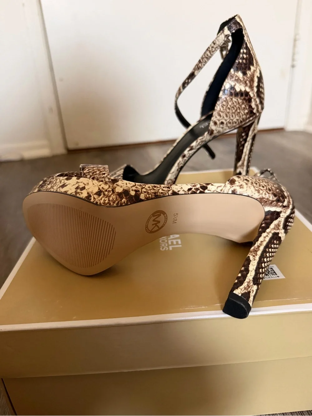 Micheal Kors Snake-Print High Heels